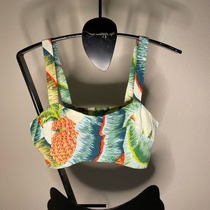 Farm Tropical Bandeau Crop Top